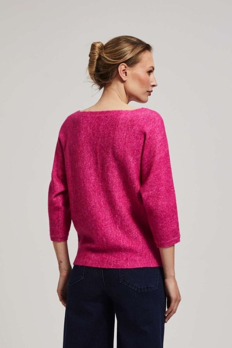 Sweter damski, różowy, Moodo