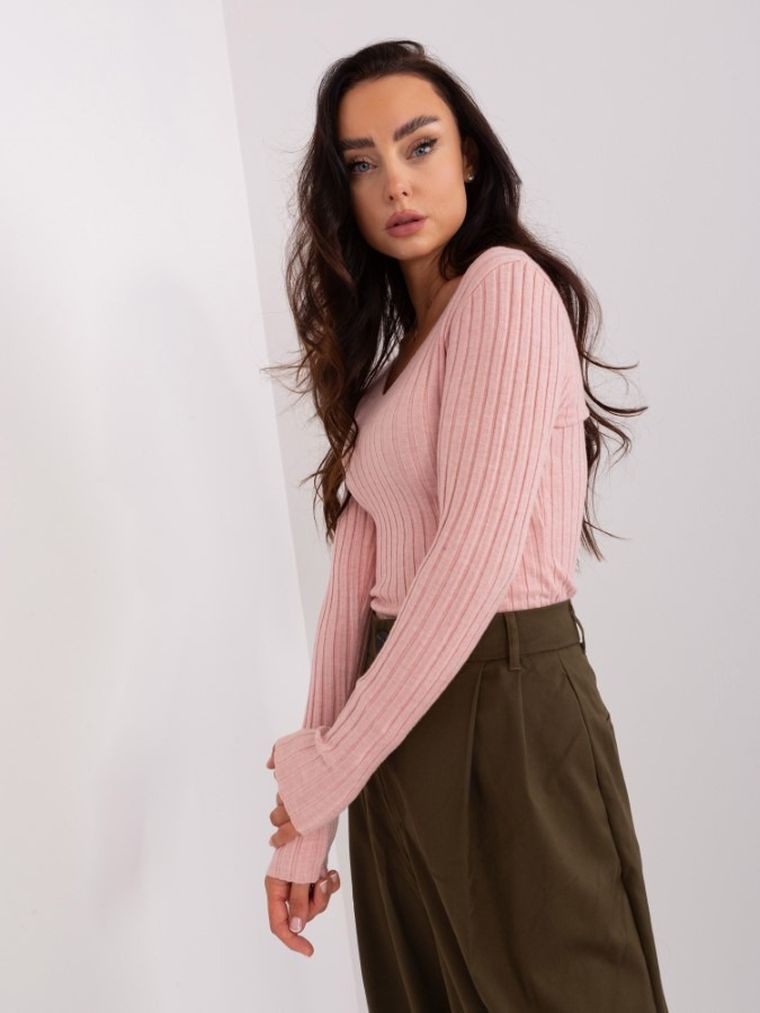 Sweter damski, różowy, P-M