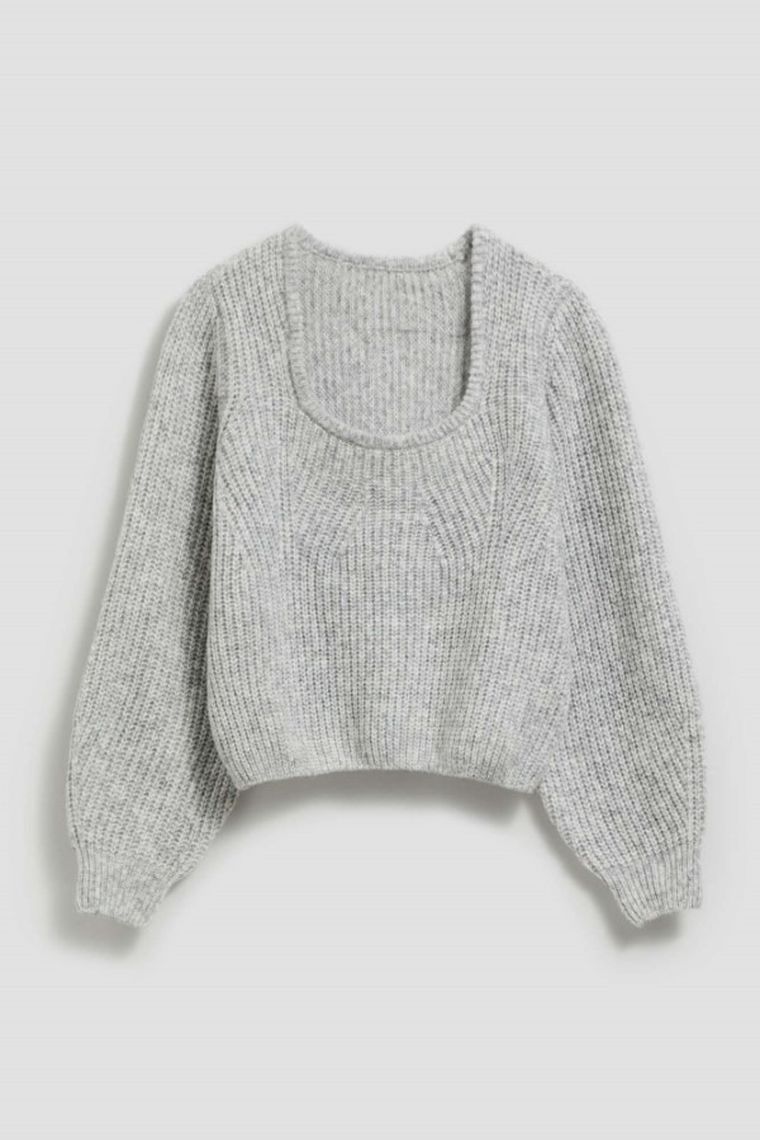 Sweter damski, szary, Moodo