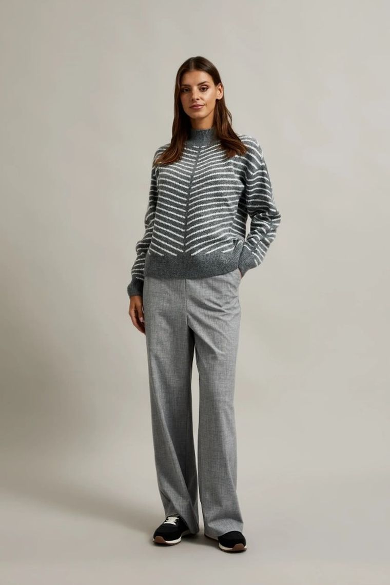 Sweter damski, szary, Moodo