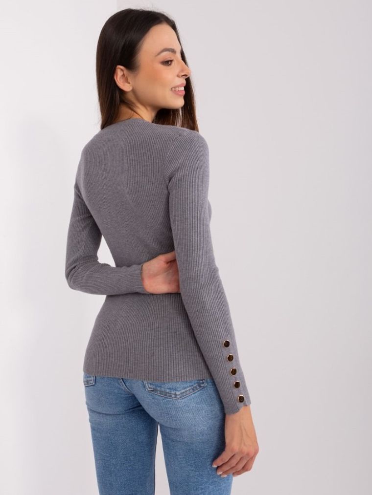 Sweter damski, szary, P-M