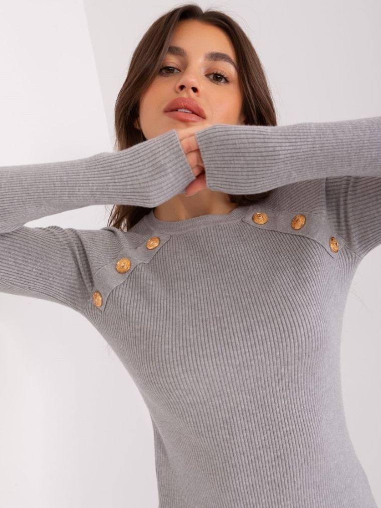 Sweter damski, szary, P-M