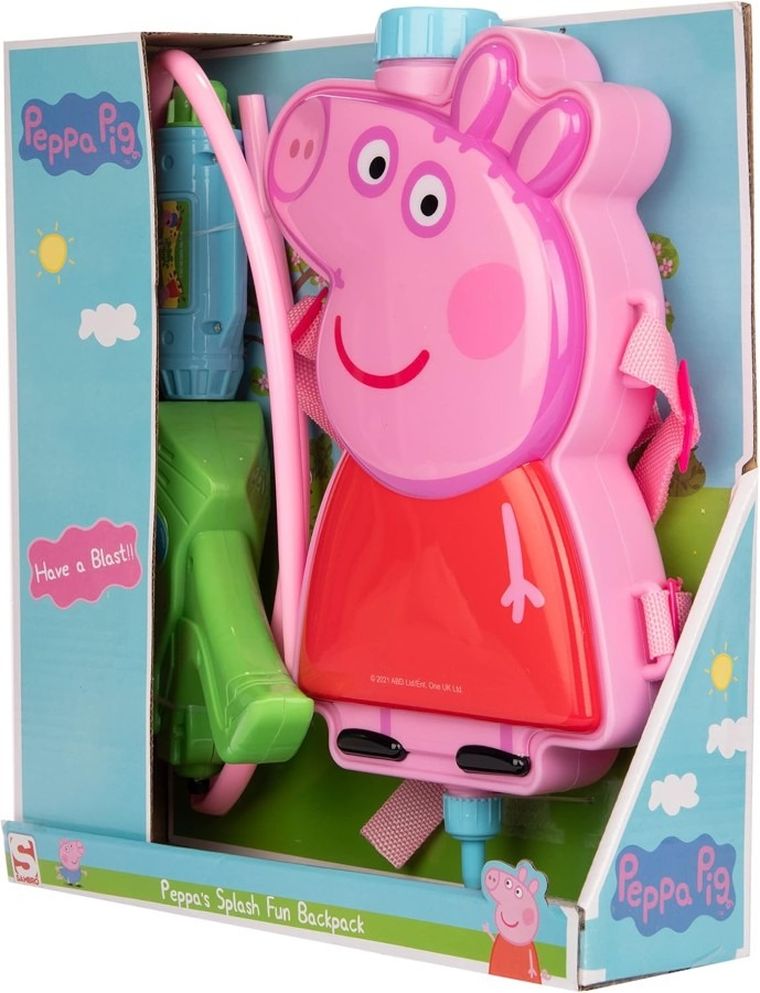 Świnka Peppa, plecak z pistoletem na wodę