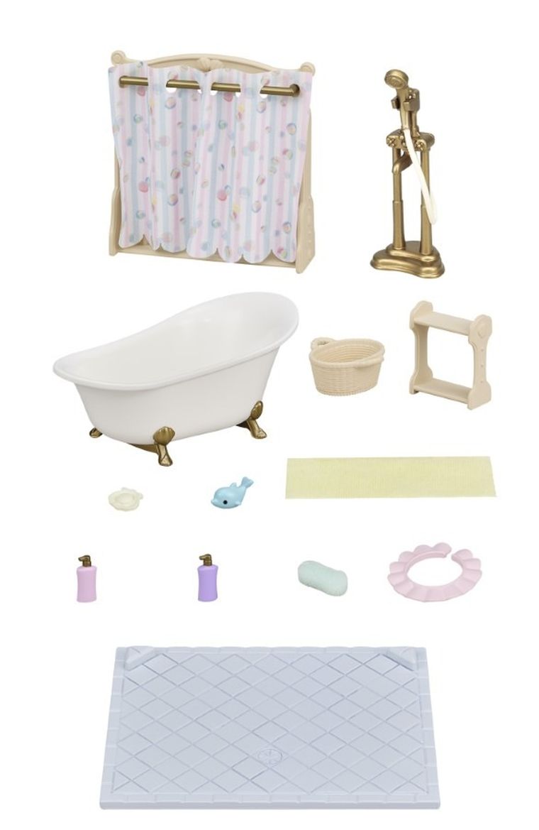 Sylvanian Families, Łazienka z wanną i prysznicem, zestaw akcesoriów, 5739