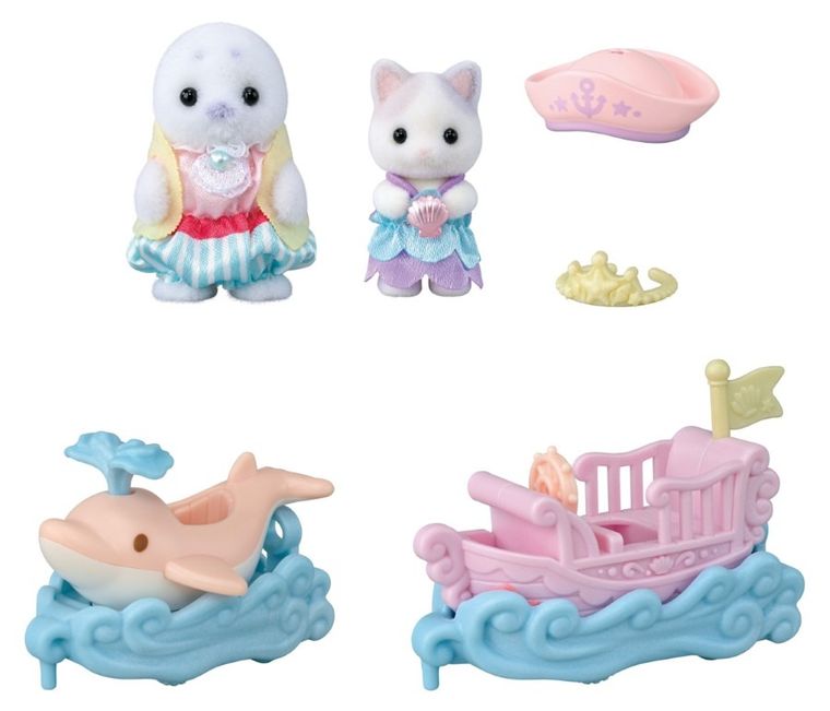 Sylvanian Families, Morskie pojazdy w parku rozrywki, zestaw z figurkami, 5820