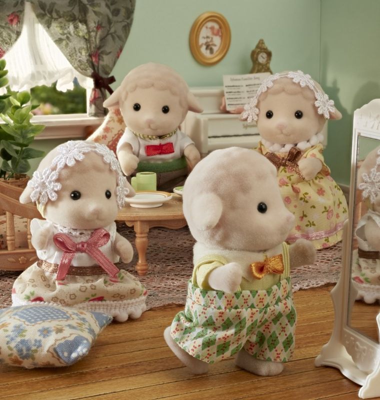 Sylvanian Families, rodzina owieczek, zestaw figurek, 5619