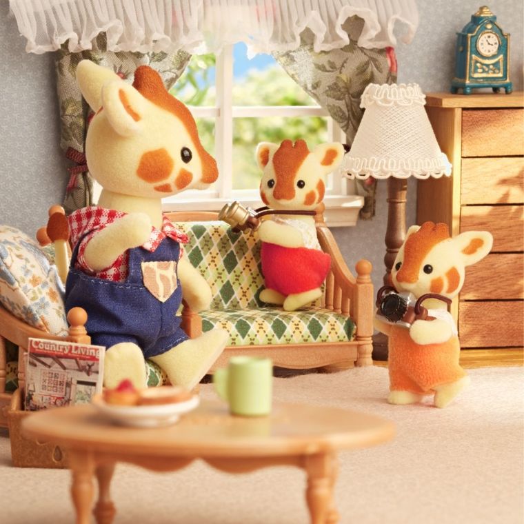 Sylvanian Families, rodzina żyraf z długą szyją, zestaw figurek, 5639