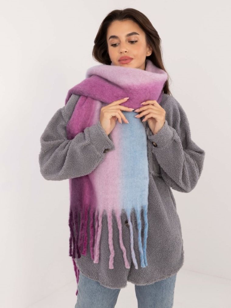 Szalik damski, fioletowy, Italy Moda