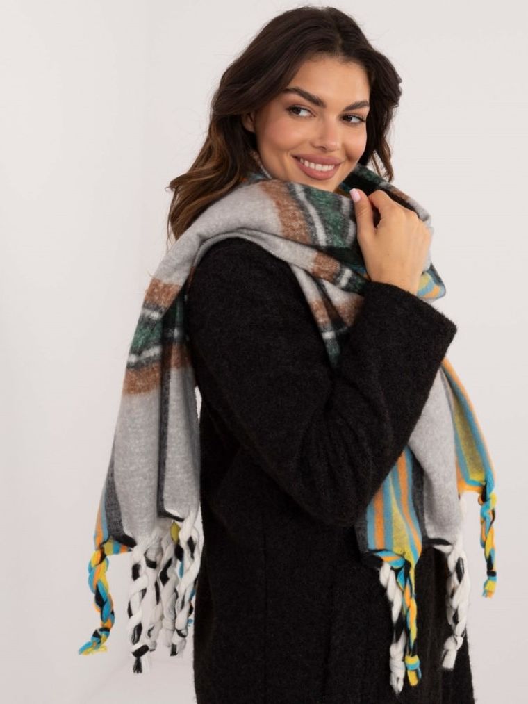 Szalik damski, szary, Italy Moda