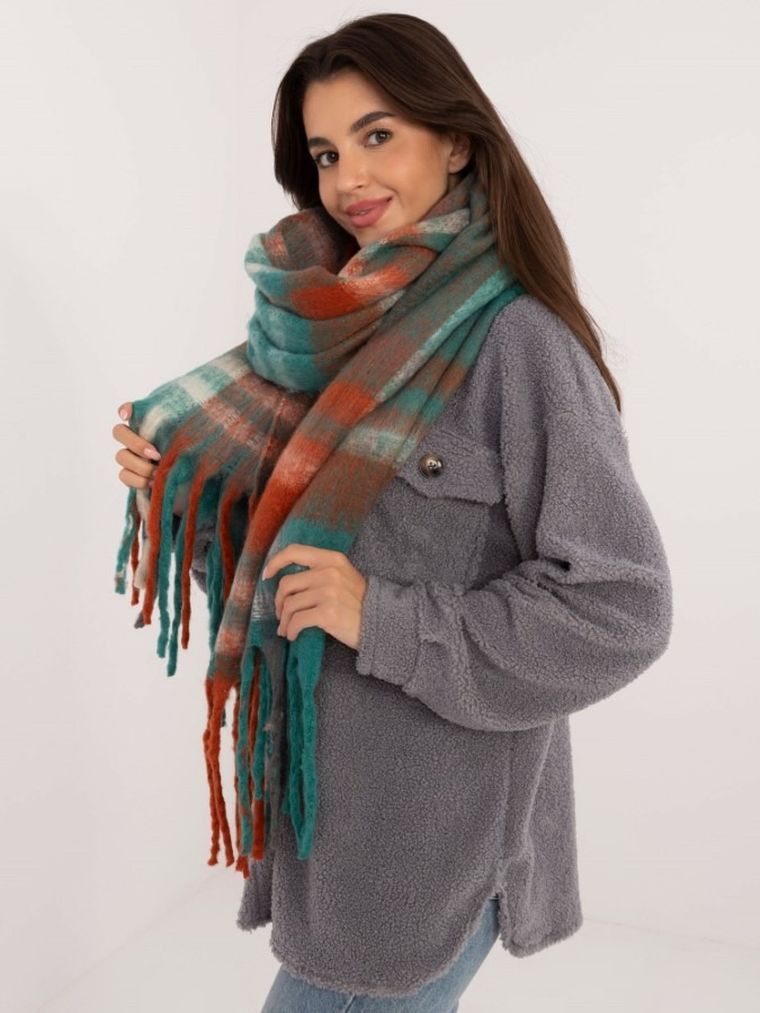 Szalik damski, zielony, Italy Moda