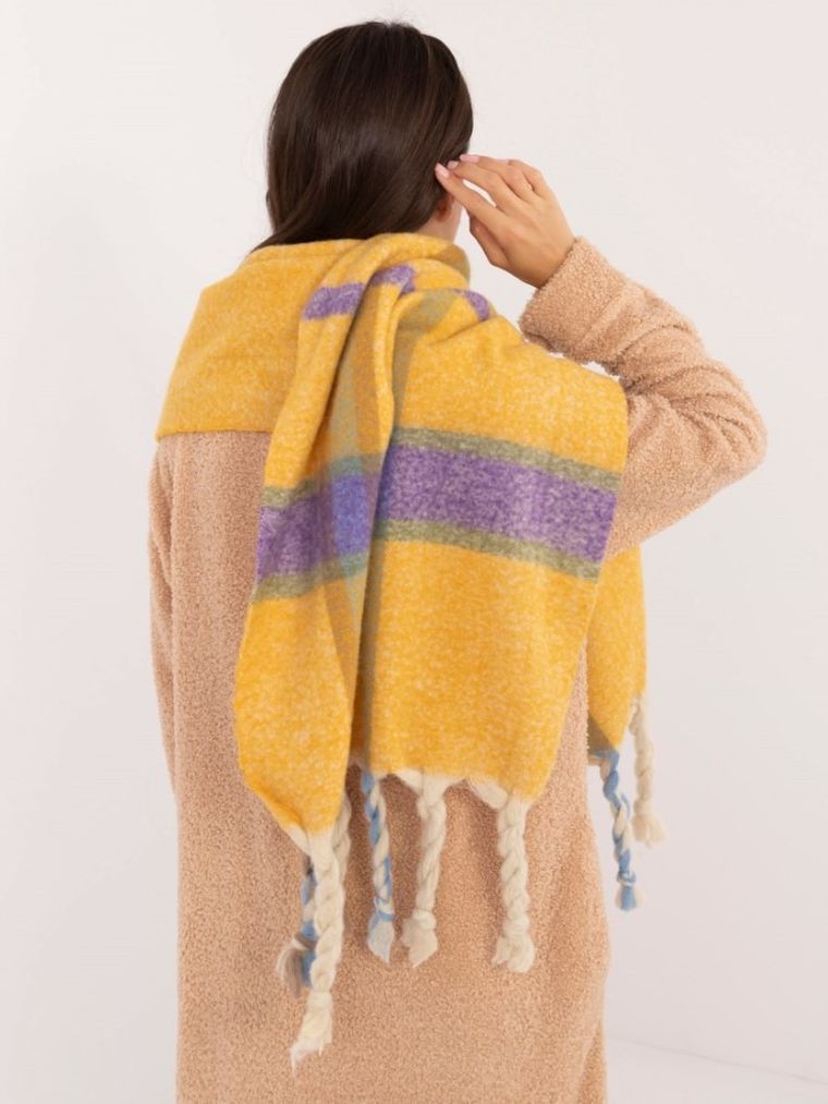 Szalik damski, żółty, Italy Moda