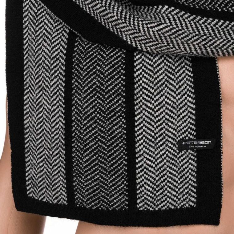 Szalik męski, czarno-szary, Peterson