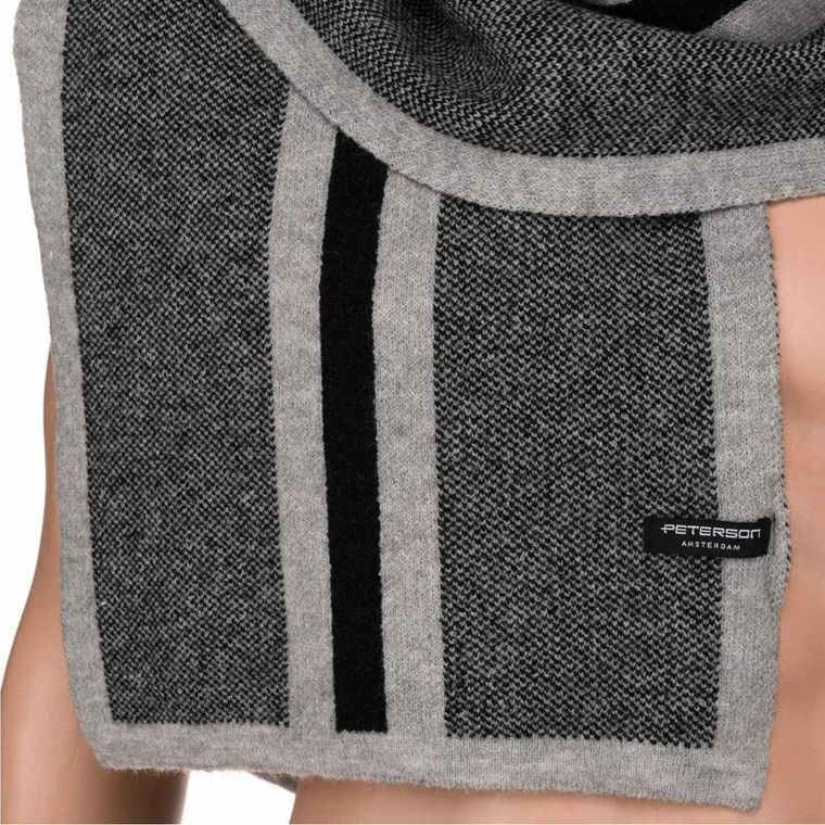 Szalik męski, szary, Peterson
