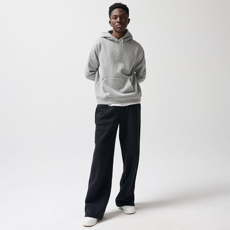 Szara bluza unisex oversize z kapturem NOWEAR