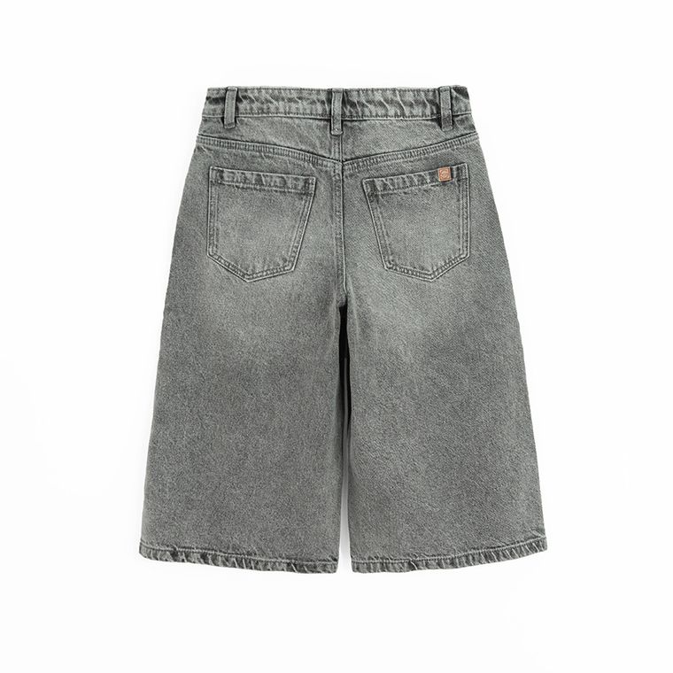 Szare bermudy jeansowe z regulacją Cool Club