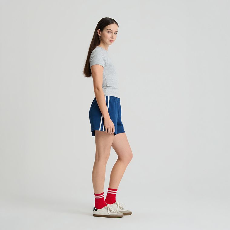 Szary t-shirt basic z bawełną czesaną NOWEAR