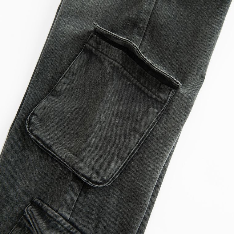 Szerokie spodnie jeansowe cargo Cool Club