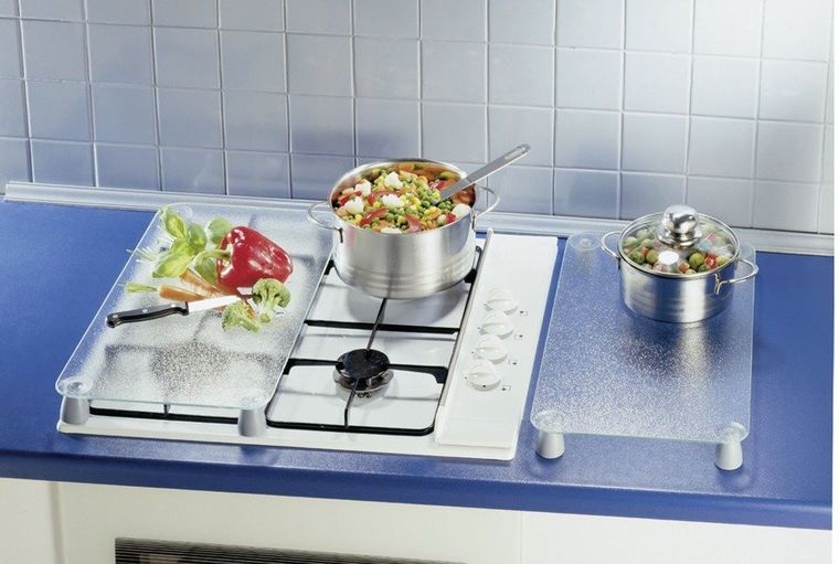 Szklane płyty ochronne na kuchenkę, 2 szt.