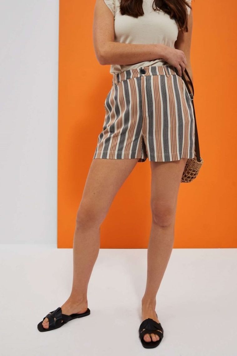 Szorty damskie, beżowe, Moodo