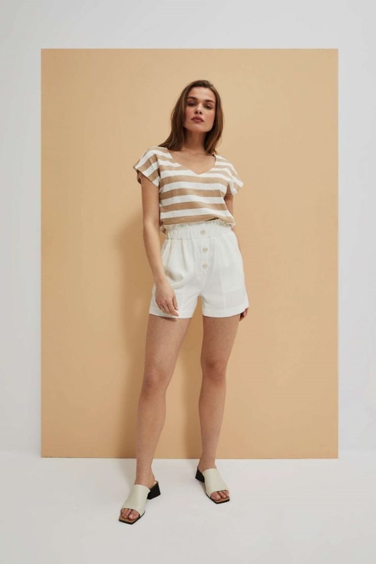 Szorty damskie, białe, Moodo