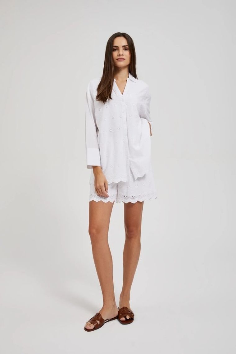 Szorty damskie, białe, Moodo