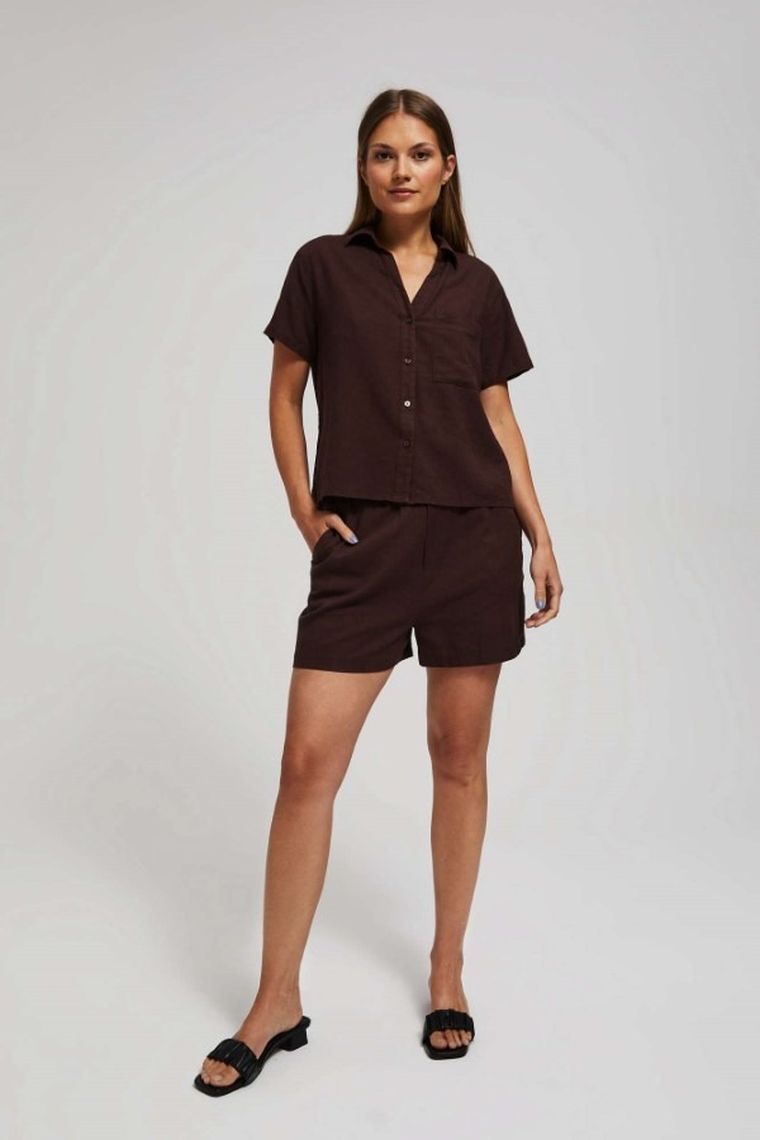 Szorty damskie, brązowe, Moodo