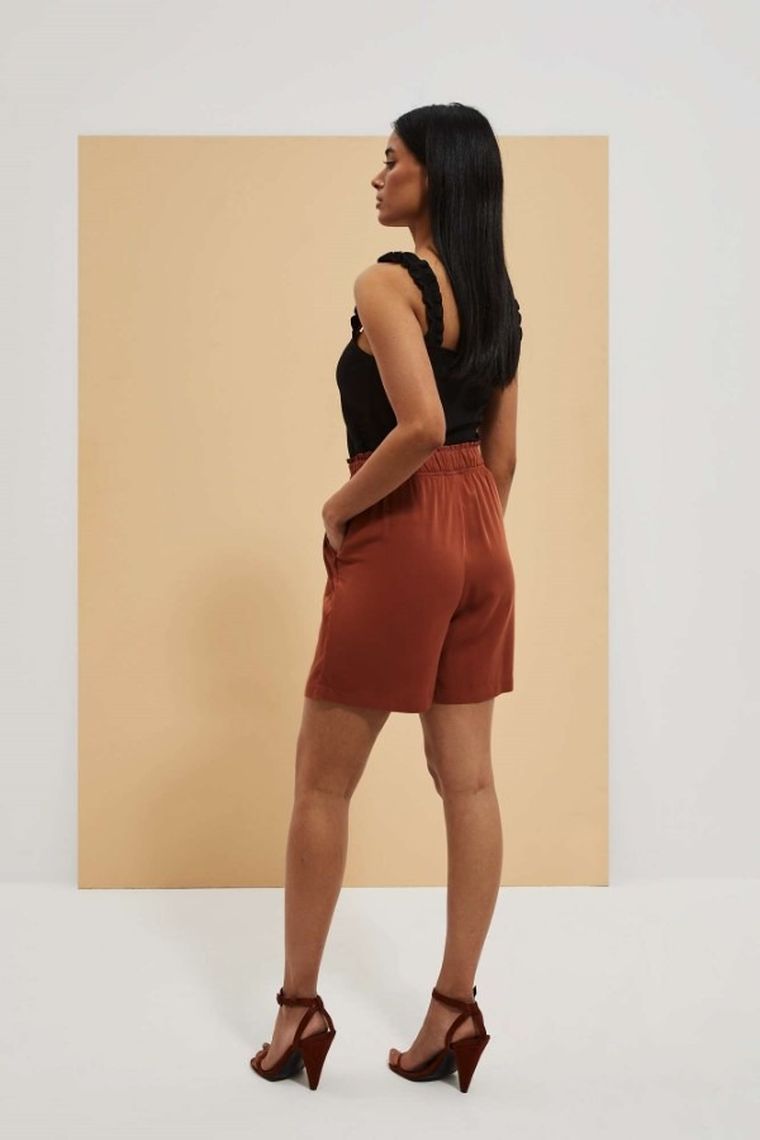 Szorty damskie, brązowe, Moodo