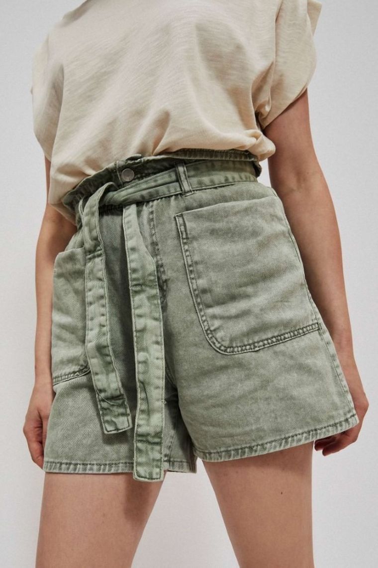 Szorty damskie, zielone, Moodo