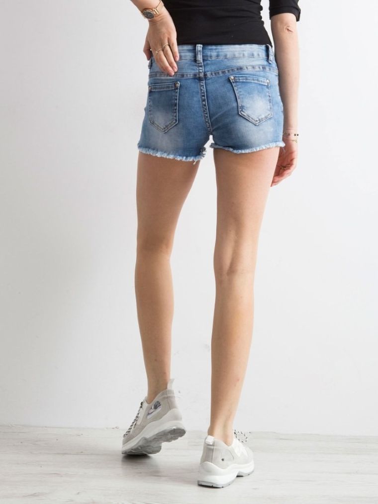 Szorty jeansowe damskie, niebieskie, Factory Price