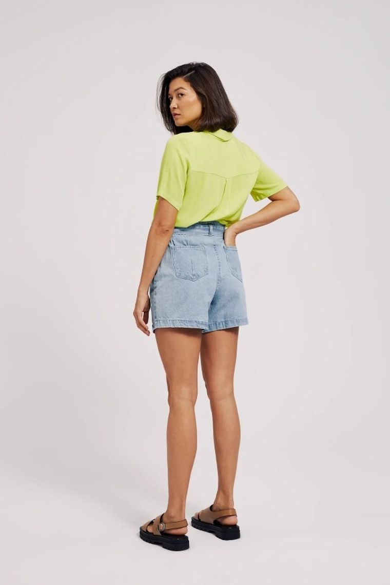 Szorty jeansowe damskie, niebieskie, Moodo