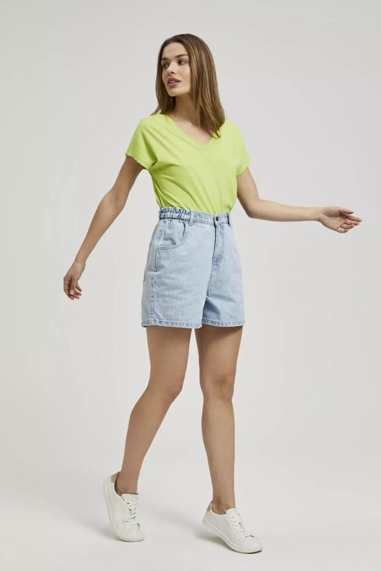 Szorty jeansowe damskie, niebieskie, Moodo