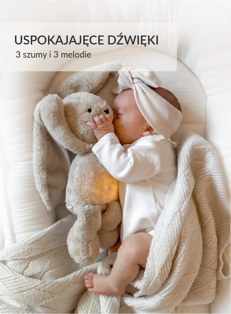 Szumisie, Szumiś Królik z lampką i termoforkiem 5w1, szary, 30 cm