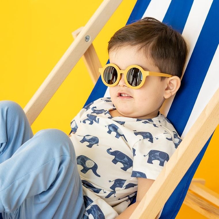 T-shirt chłopięcy, ecru, Eevi