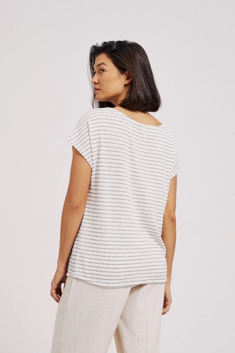 T-shirt damski, biały, Moodo