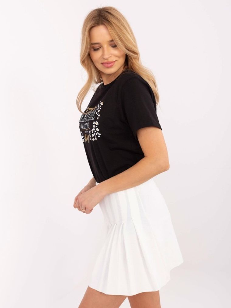 T-shirt damski, czarny, Calimera