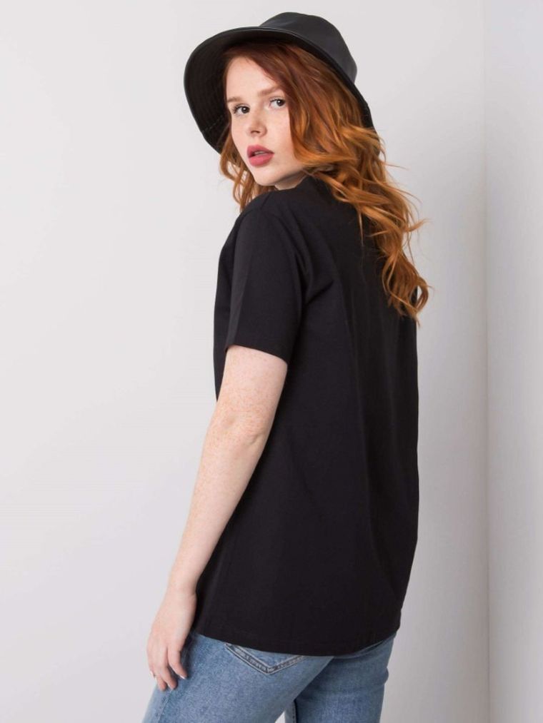 T-shirt damski, czarny, H&B