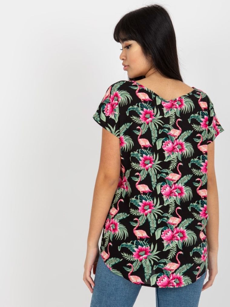 T-shirt damski, czarny, Sublevel