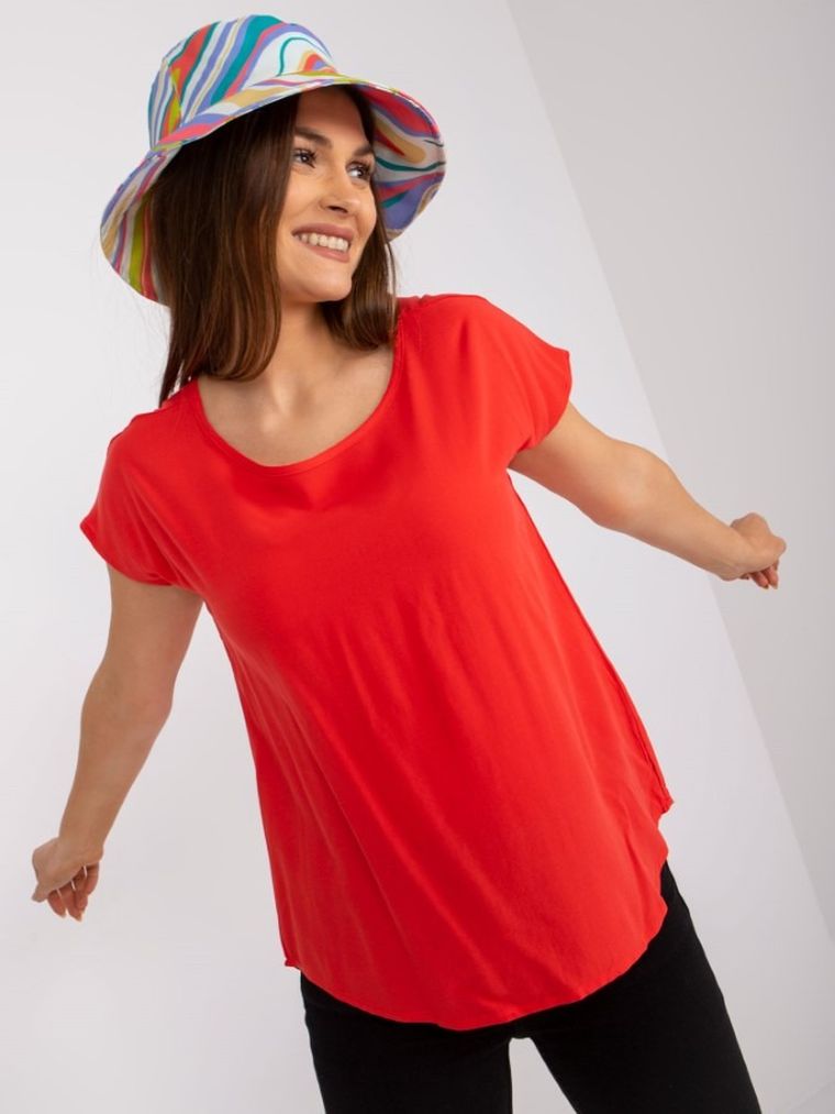 T-shirt damski, czerwony, Sublevel