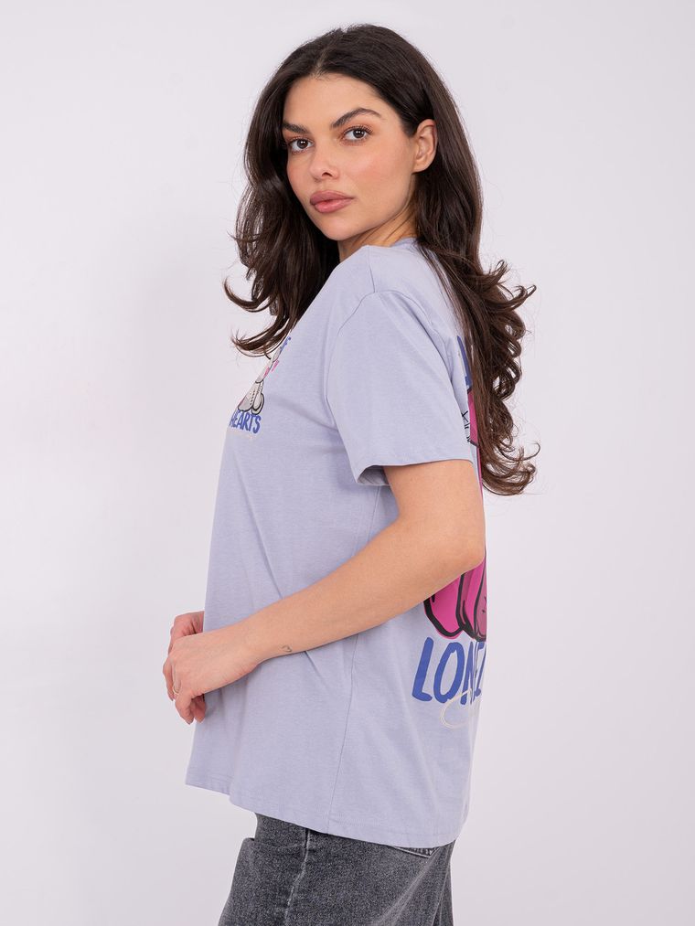 T-shirt damski, fioletowy, Sublevel