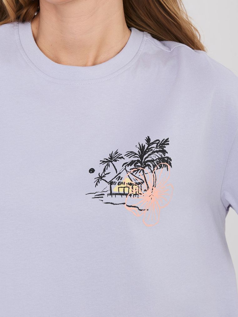 T-shirt damski, fioletowy, Sublevel