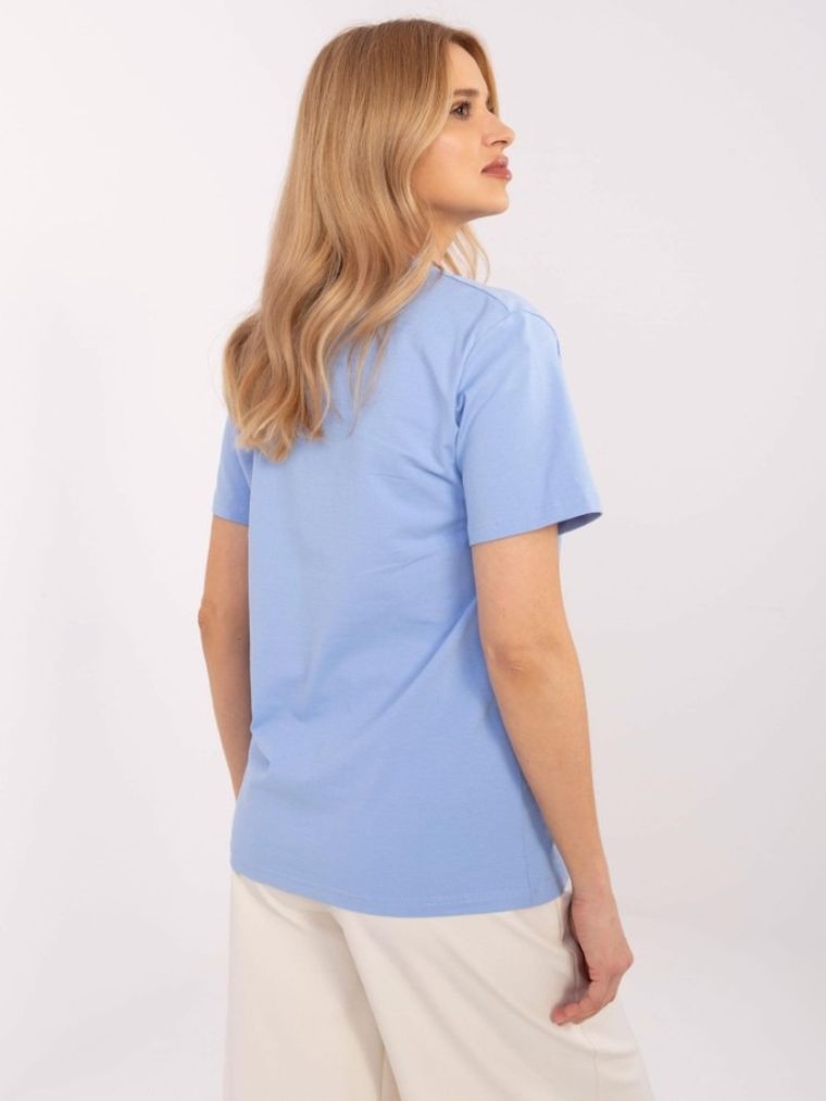 T-shirt damski, niebieski, Calimera