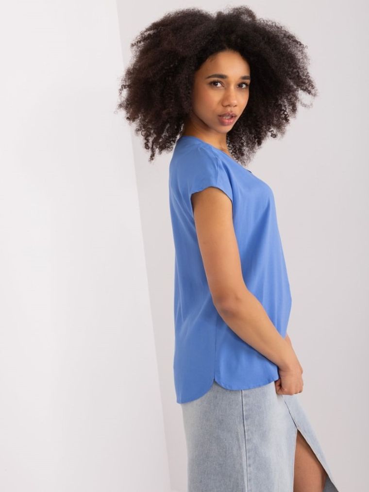 T-shirt damski, niebieski, Sublevel