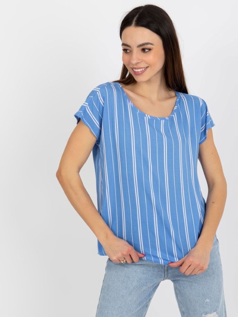 T-shirt damski, niebieski, Sublevel