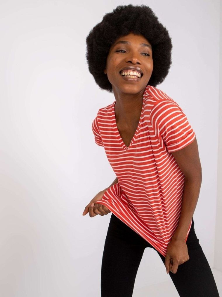 T-shirt damski, pomarańczowy, Factory Price