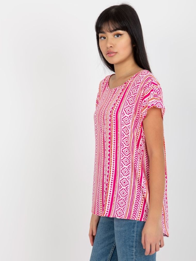 T-shirt damski, różowy, Sublevel