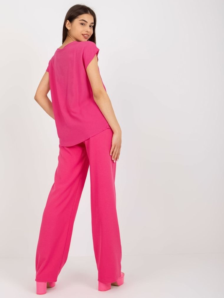 T-shirt damski, różowy, Sublevel