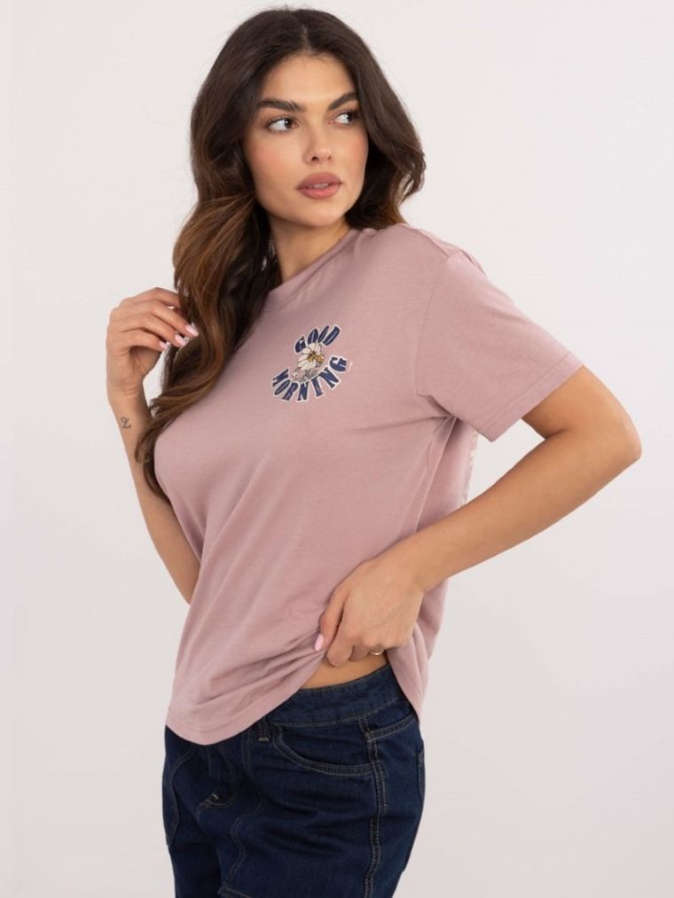 T-shirt damski, różowy, Sublevel