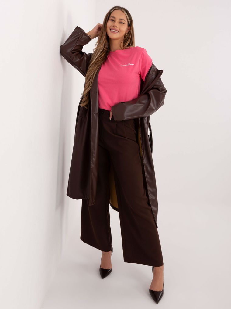 T-shirt damski, różowy, Sublevel