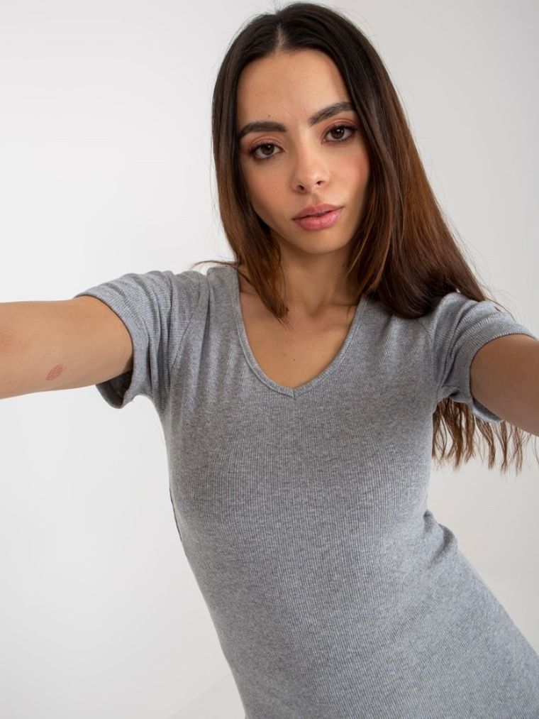 T-shirt damski, szary, Lily Rose