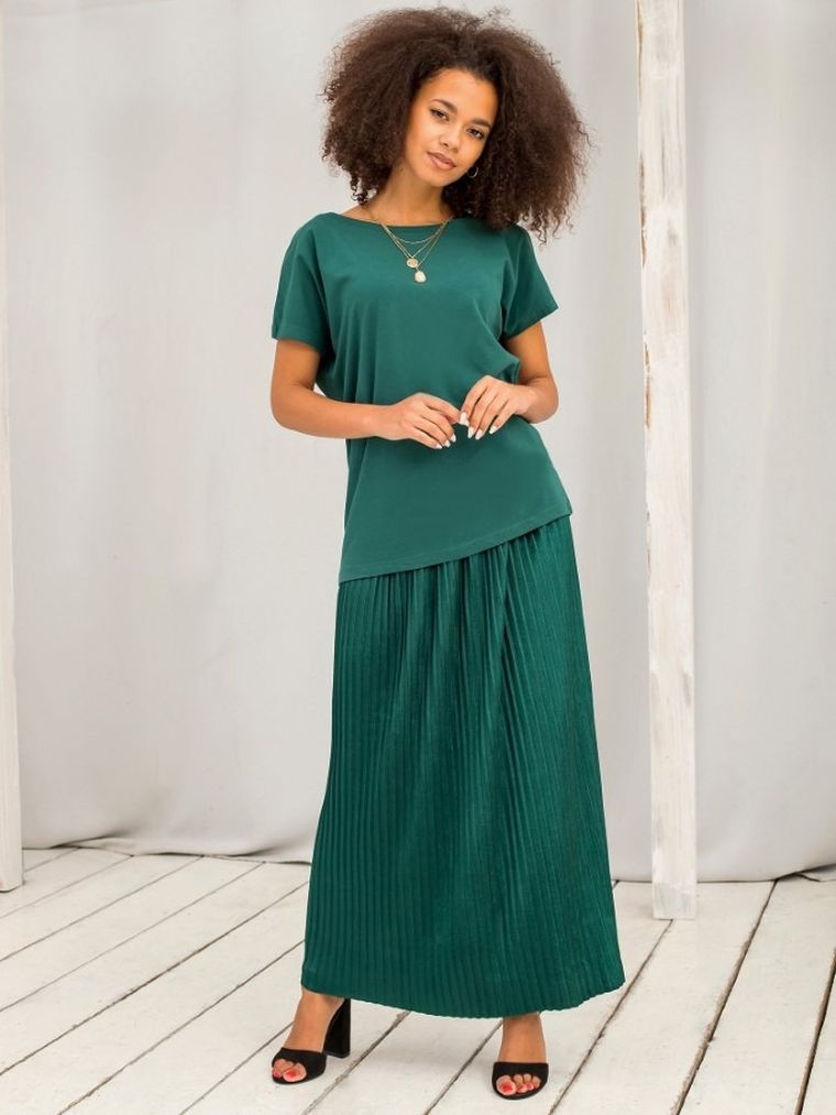 T-shirt damski, zielony, Basic Feel Good